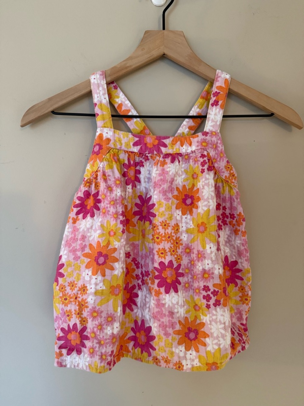Cat & Jack Pink, Yellow & Orange Floral Tank Top